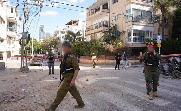 זירת הנזק בתל אביב