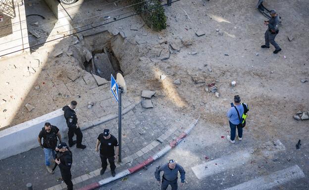 זירת הנזק בתל אביב
