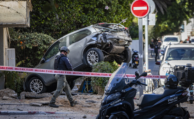 זירת הנזק בתל אביב