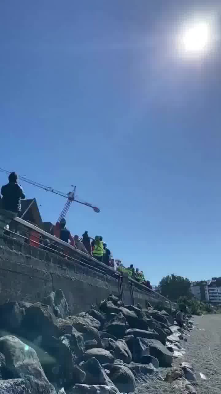 גם זה קורה בעולם: מנוף קרס בעיירת התיירות פוארטו וארס בצ'ילה 