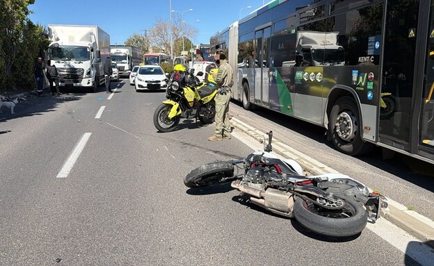 תאונת אופנוע במהלך אזעקה 