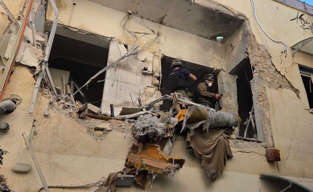 נזק במרכז כתוצאה משיגורים מאיראן