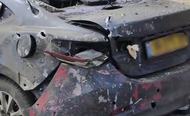 נזק כתוצאה מנפילת רסיס בחולון