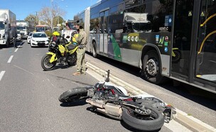 הרוג בתאונת אופנוע בזמן אזעקה (צילום: מד"א)
