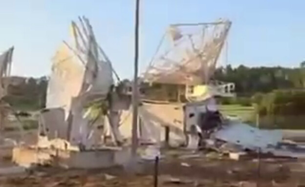 זירת הנפילה בתחנת הלוויינים בעמק האלה