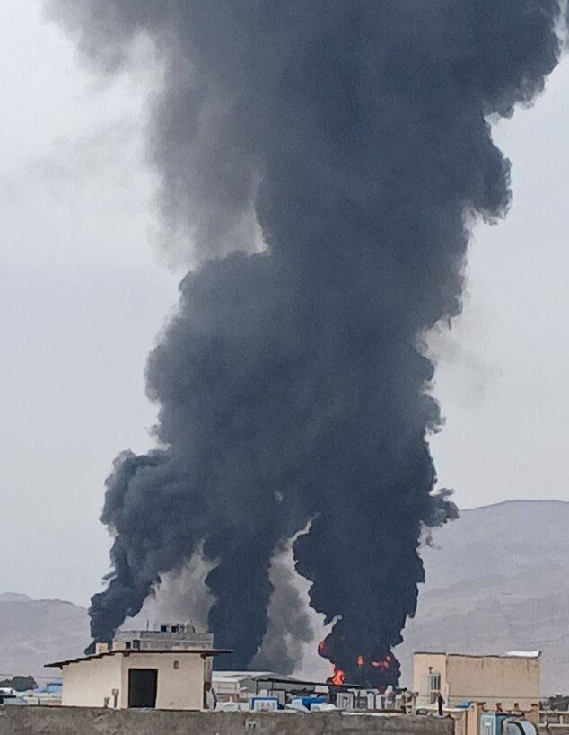 תיעוד מתקיפות במאגרי הדלק בנמלי התעופה ברחבי איראן