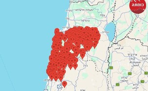 מפת הזאעקות ברחבי הצפון והמרכז