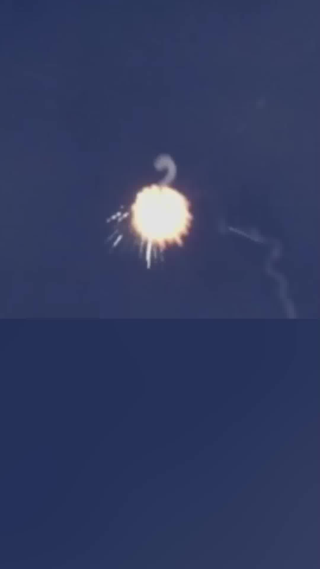 תיעוד של יירוט טיל איראני בשמי המזרח התיכון על ידי מערכת ההגנה האווירית האמריקנית