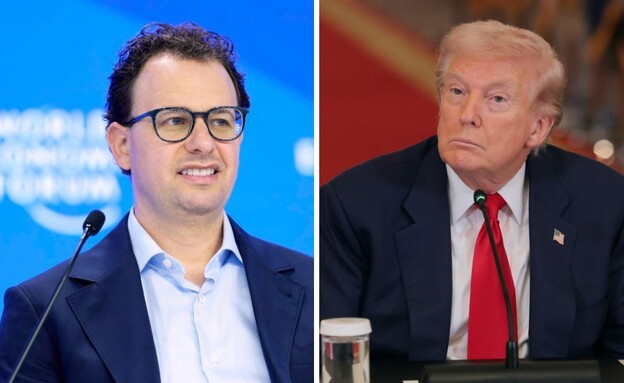 מנכל אנתרופיק דריו אמודיי ודונלד טראמפ (צילום: Anna Moneymaker/Getty Images, AP)