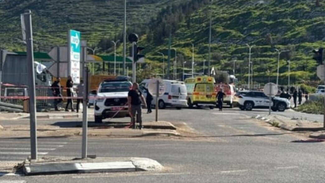 זירת האירוע בכביש 85