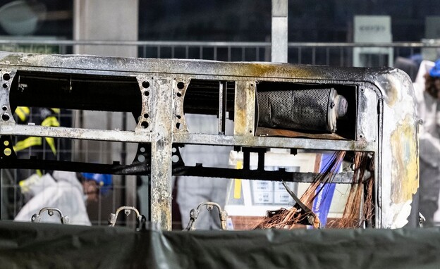 האוטובוס שהוצת ונשרף בשוייץ