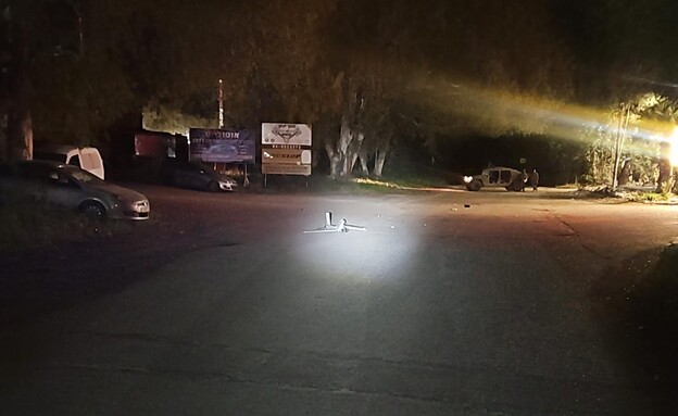 חלקי הכטב"ם שיורט בזירה בצפון