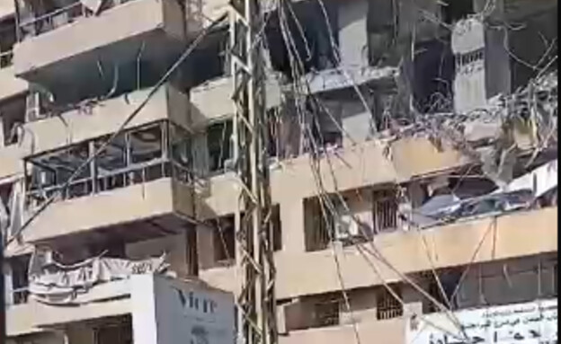 הרס בדאחיה אחרי התקיפות