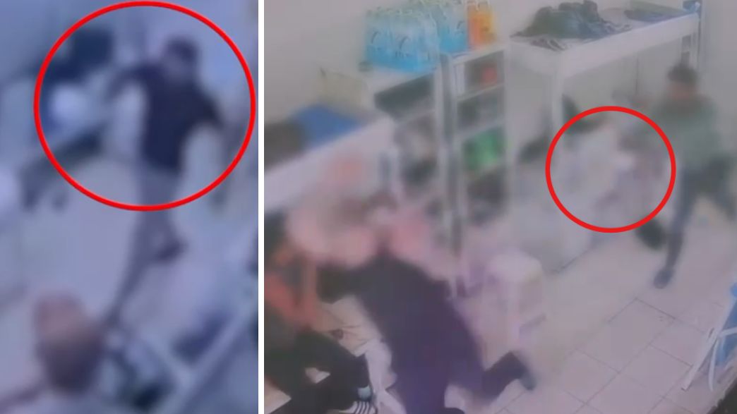 אסירים שופכים מים רותחים על אסירים אחרים בכלא