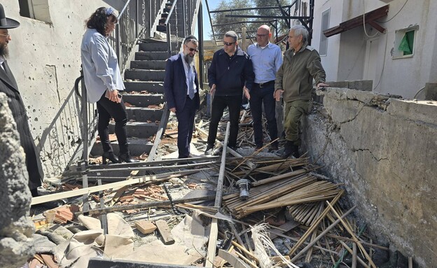 אתר פגיעה הטיל בחצור הגלילית (צילום: מינהל התכנון)