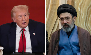 דונלד טראמפ ומוג'תבא ח'אמנאי (צילום: Reuters, Ap)