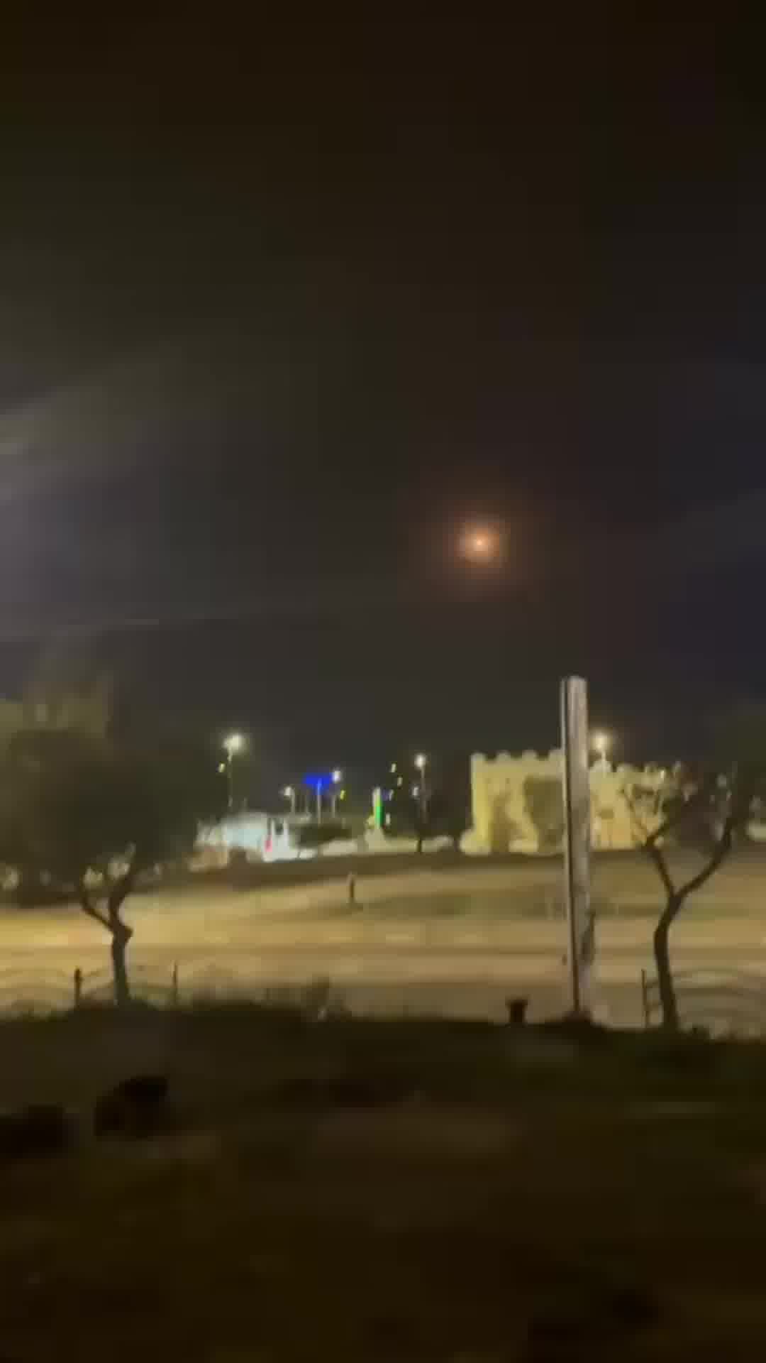 רגע הנפילה של שבר הטיל בדרום | מתפרסם באישור הצנזורה 