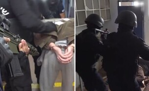 פשיטה על תאים של מחבלי חיזבאללה בכלא (צילום: דוברות שב"ס)