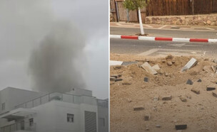 נזק בעקבות נפילת רסיס באילת (צילום: לפי סעיף 27 א')