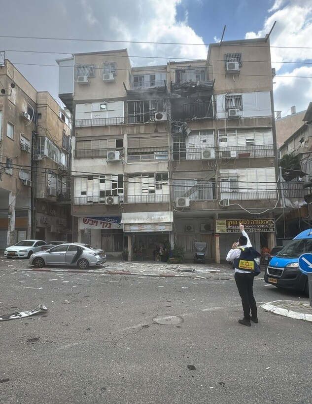 זירת פגיעה במרכז הארץ