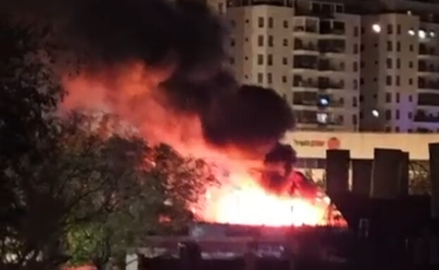 תיעוד השרפה שפרצה ברמלה