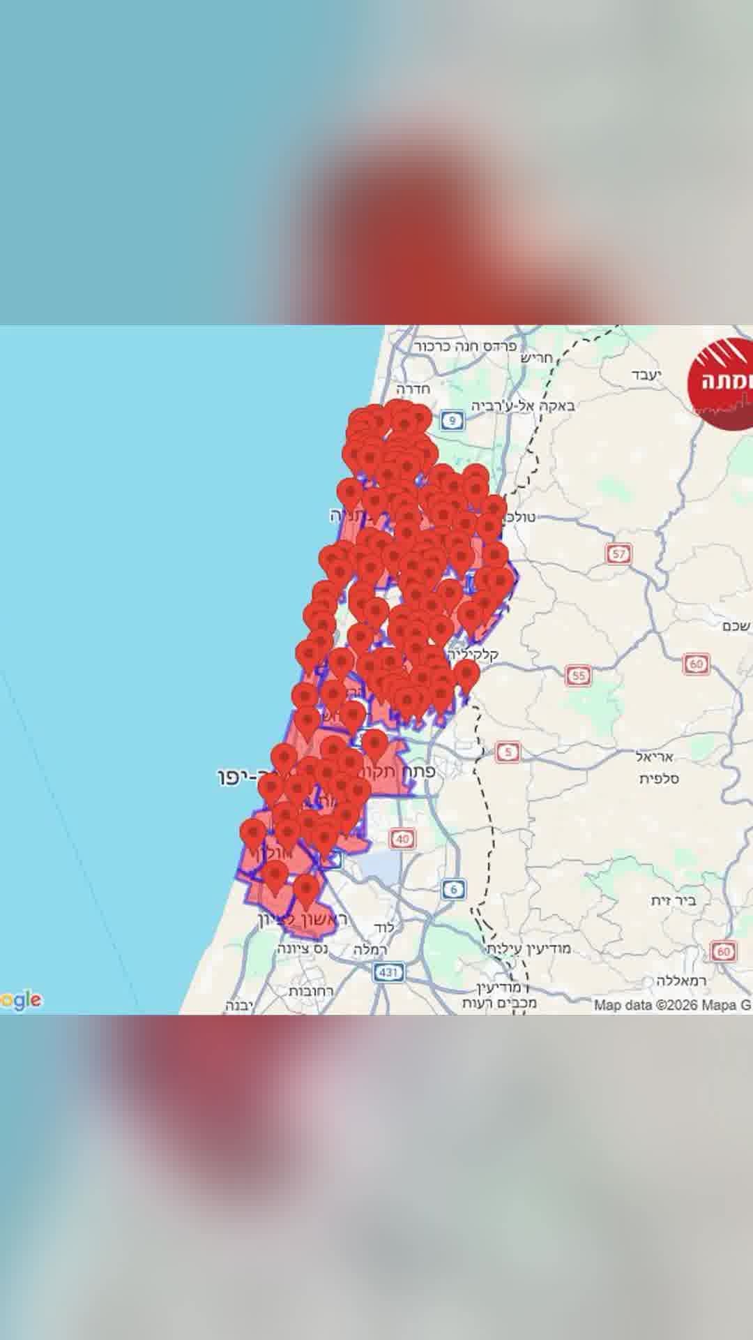 כל גוש דן הוקפץ לממ"ד בלי התרעה מוקדמת - בגלל שיגור טילים של חיזבאללה מלבנון