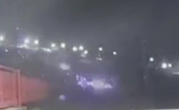 נפילת רסיסים בעקבות טיל מתפצל