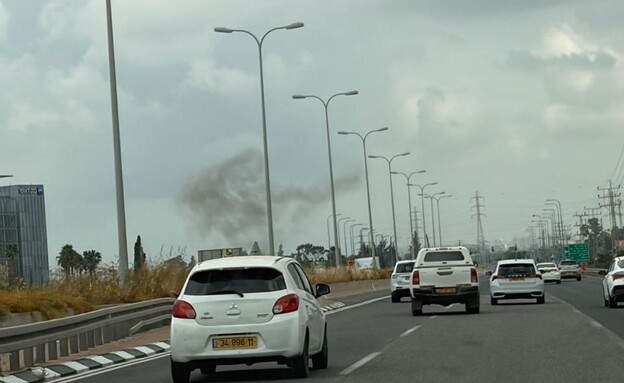 זירת הנפילה בכביש באזור השפלה