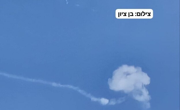 תיעוד מהיירוט בעקבות הירי מאיראן בשמי ישראל