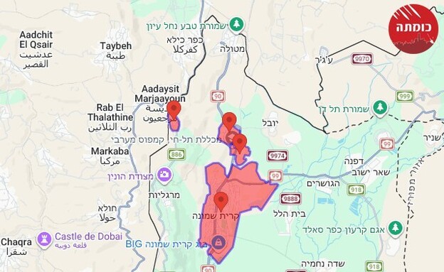 מפת האזעקות