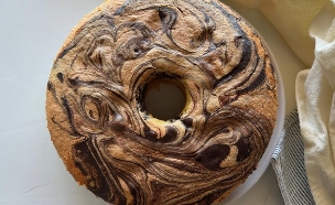 עוגת שיש תפוזים כשרה לפסח (צילום: חנושה (בת חן שמעיה), mako אוכל)