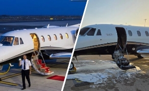 מטוס פרטי נפגע בירי מאיראן בנתב"ג (צילום: פרטי)