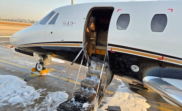 נזק מטוס פרטי נפגע בירי מאיראן בנתב"ג