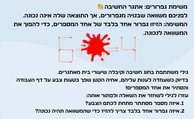 חידת הגפרורים המתסכלת