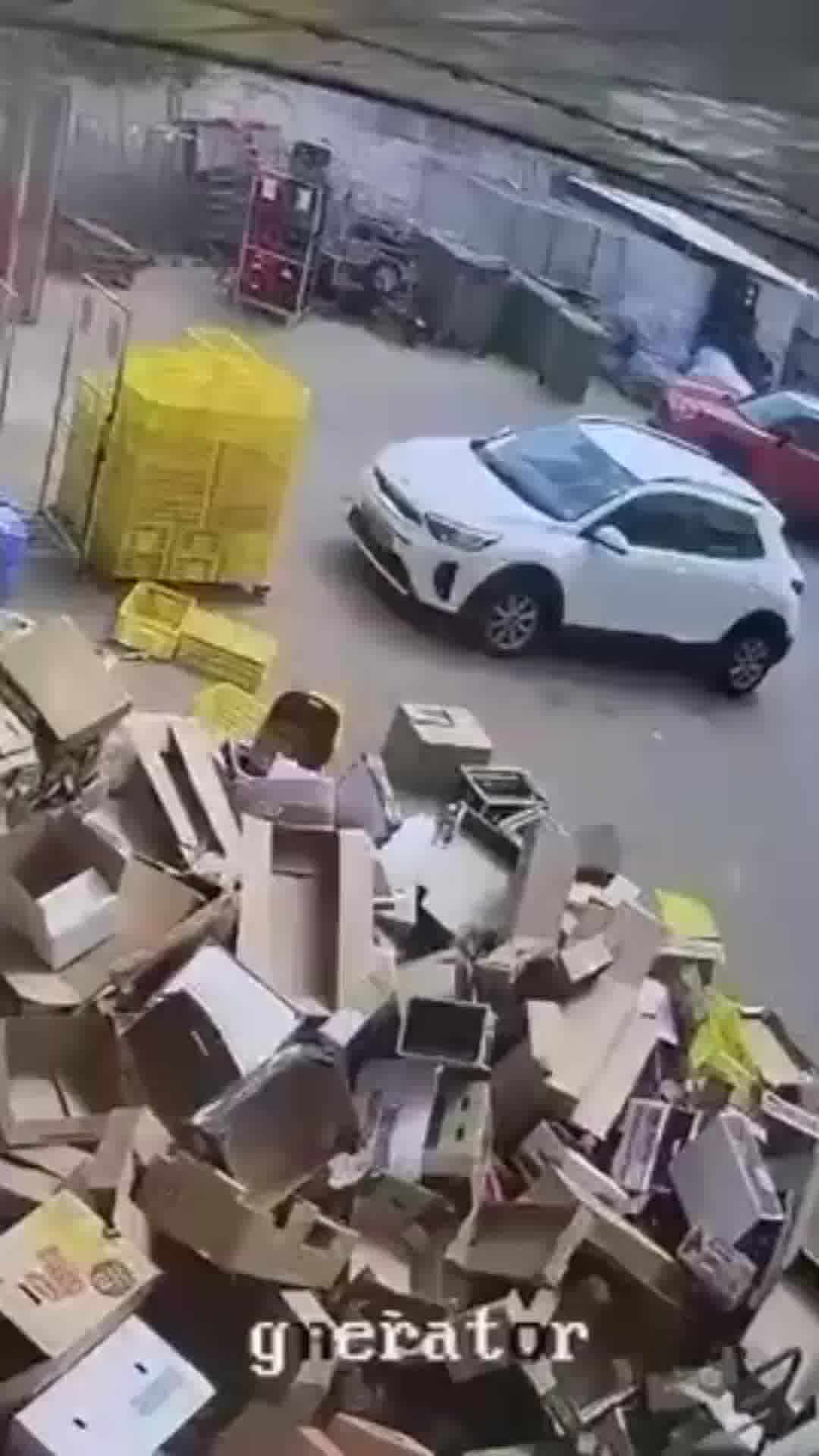 תיעוד: שבר יירוט נופל על מכונית באזור רחובות