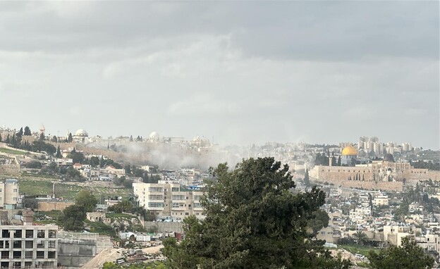מיקום הנפילה בירושלים (צילום: כבאות והצלה לישראל)