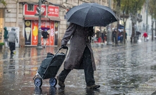 גשם כבד בירושלים (צילום: יונתן זינדל, פלאש 90)