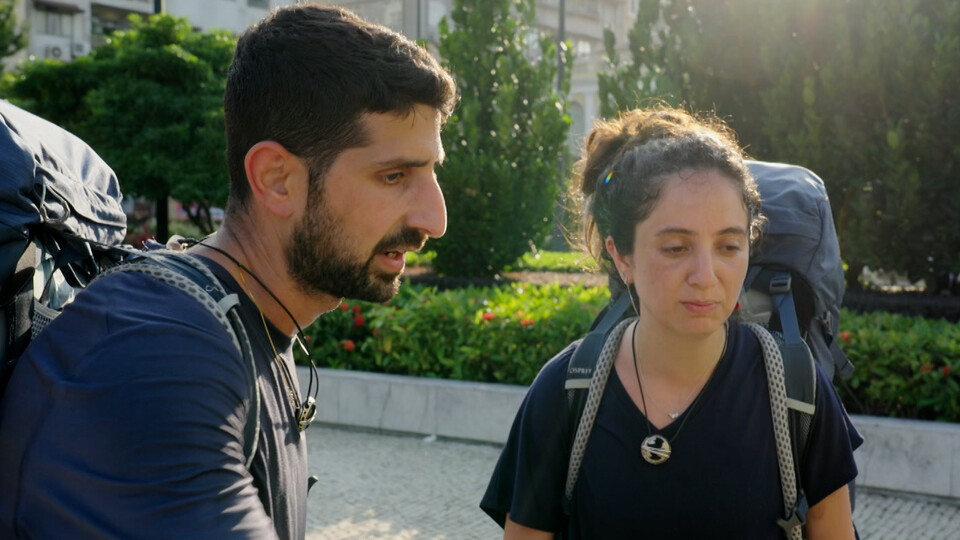 תום בוקאי, סמנטה פצינו (צילום: מתוך "המירוץ למיליון", קשת 12)