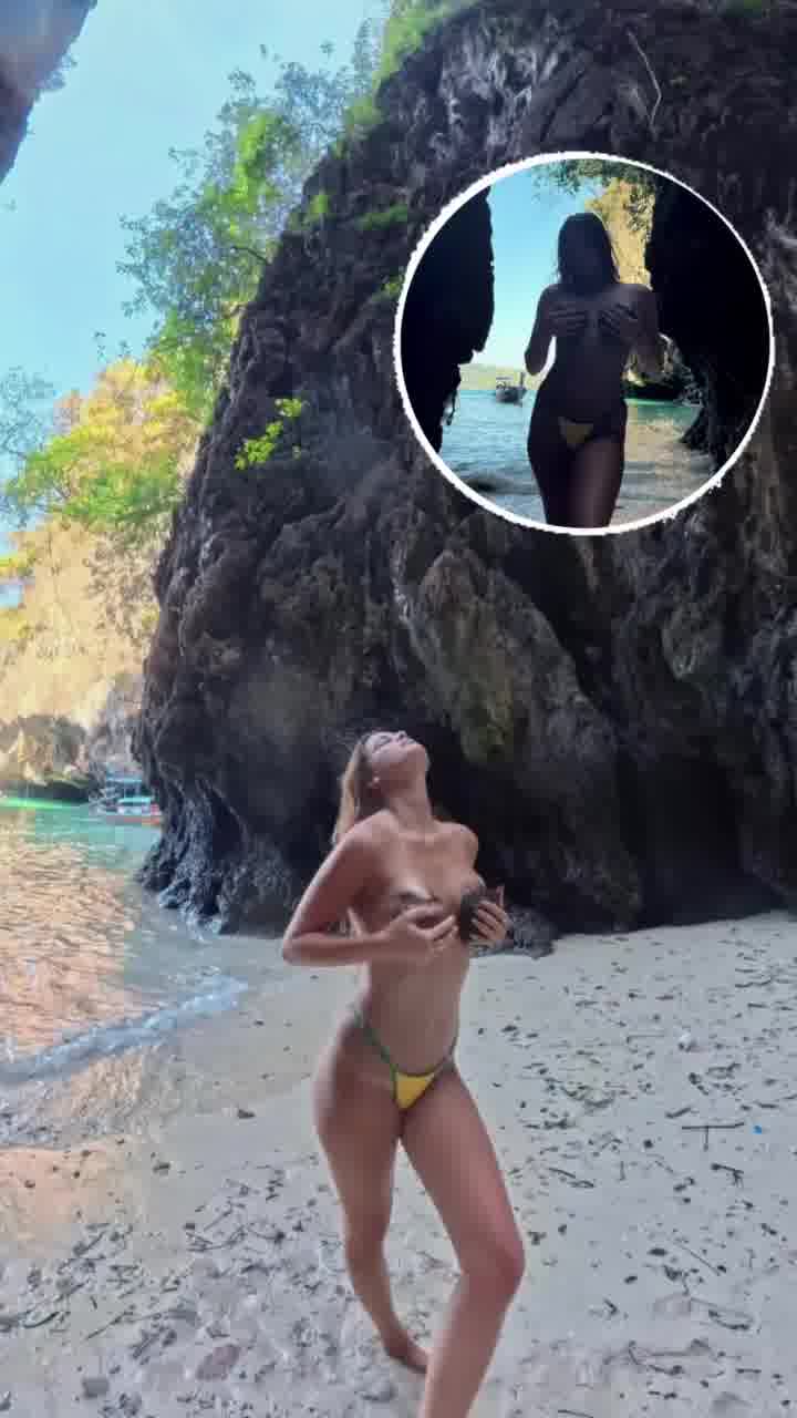 קוקוס במקום חזייה: גל גברעם בתמונות חשופות מתאילנד