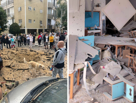 פגיעות במבנים בראשל"צ מטיל מתפזר, ללא נפגעים