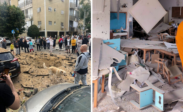 פגיעות במבנים בראשל"צ מטיל מתפזר; צה"ל תוקף בטהראן