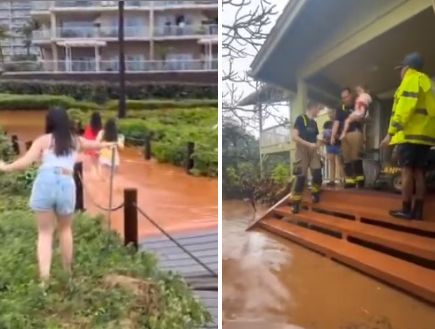 סערת ענק בהוואי: חשש מקריסת סכר וחילוצים דרמטיים במים גואים – נזקים במיליארד דולר