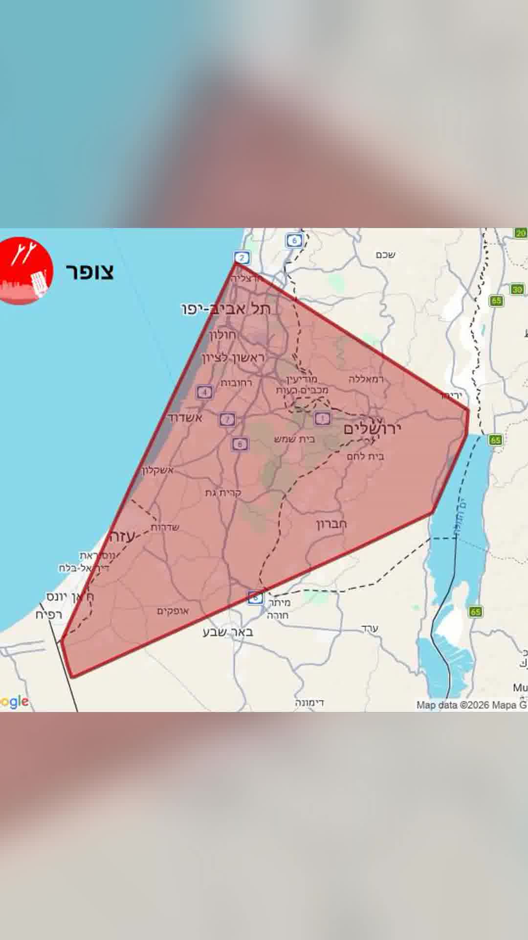 חצי מדינה תחת איום הטילים ששוגרו מאיראן: מפת ההתרעות הגדולה