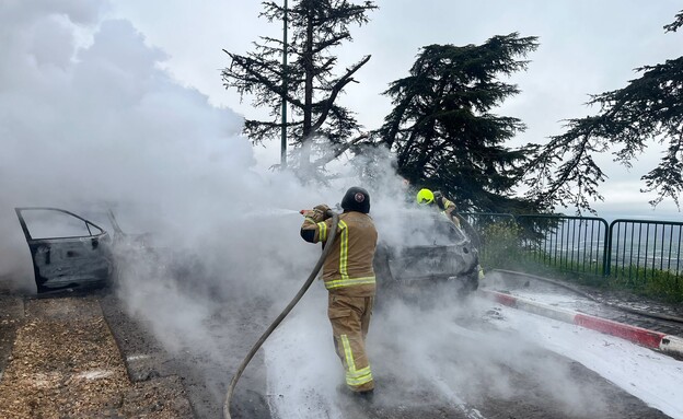נזק כתוצאה מפגיעת נ"ט במשגב עם נזק כתוצאה מפגיעת נ"ט במשגב עם