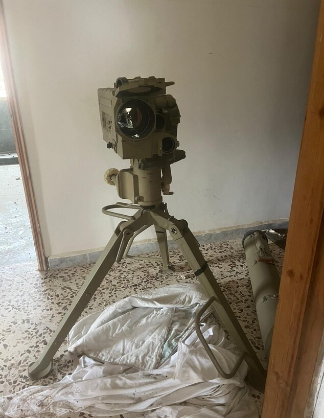 עמדת טילי נ"ט ואמצעי לחימה של חיזבאללה שאותרו