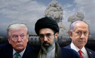 בנימין נתניהו, דונלד טראמפ ומוג'תבא ח'אמנאי (צילום: מרים אליסטר, Reuters, AP, פלאש 90)