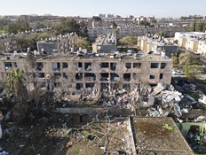 זירת ההרס בעקבות הפגיעה בדימונה