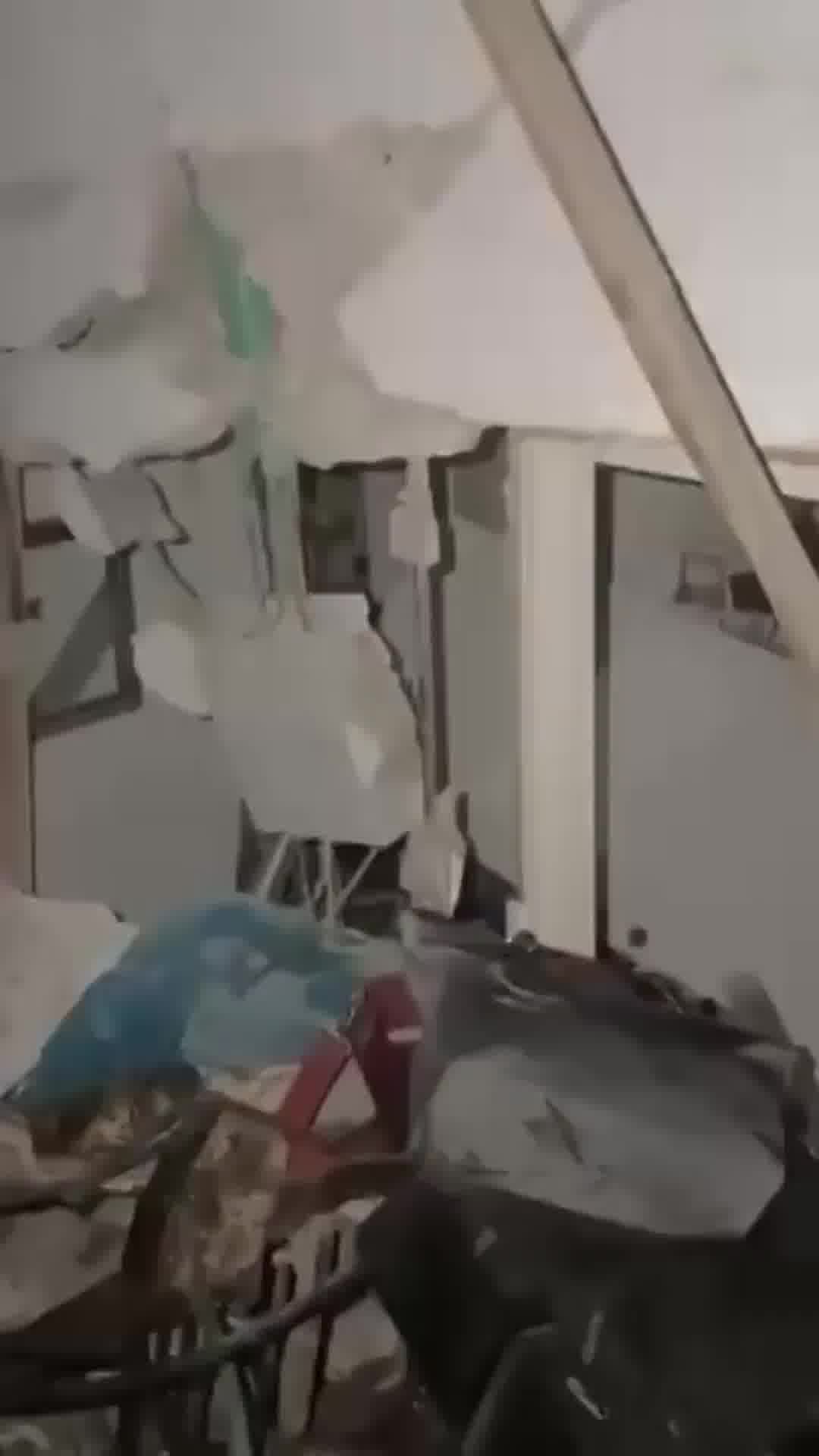 זירת ההרס בבניין בבני ברק