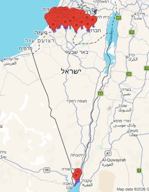 אזעקות בשפלה ובאילת אזעקות בשפלה ובאילת