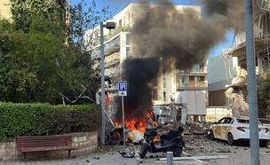 זירת נפילה בתל אביב (צילום: לפי סעיף 27 א')